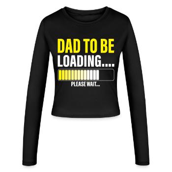 Papa homme à charger s’il vous plaît attendre drôle nouveau papa - Manches longues slim fit Femme - noir - Devant - AI Model Female 172 light (172cm)