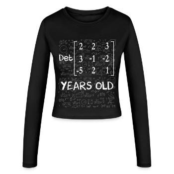 23rd birthday 23 years matrix determinant - Women's Slim Fit Longsleeve - black - Front - AI Model Female 172 light (172cm)