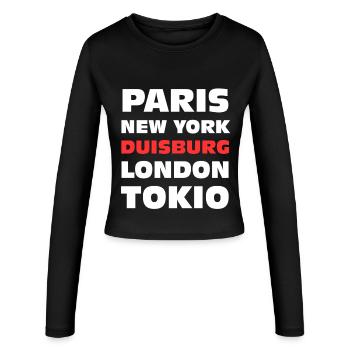 Duisbourg Rhénanie-du-Nord-Westphalie - Manches longues slim fit Femme - noir - Devant - AI Model Female 172 light (172cm)