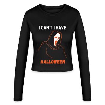 I Can't I Have Halloween - Women's Slim Fit Longsleeve - black - Front - AI Model Female 172 light (172cm)