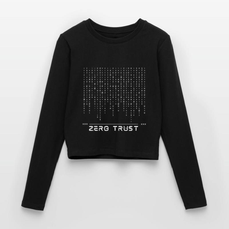 Zero Trust Binary Code Women's Slim Fit Longsleeve