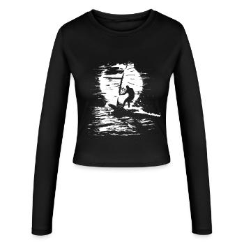 Windsurfers - Women's Slim Fit Longsleeve - black - Front - AI Model Female 172 light (172cm)
