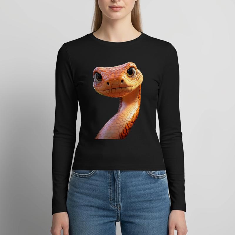 Snake Python Cobra Mamba Rattlesnake Snake Women's Slim Fit Longsleeve