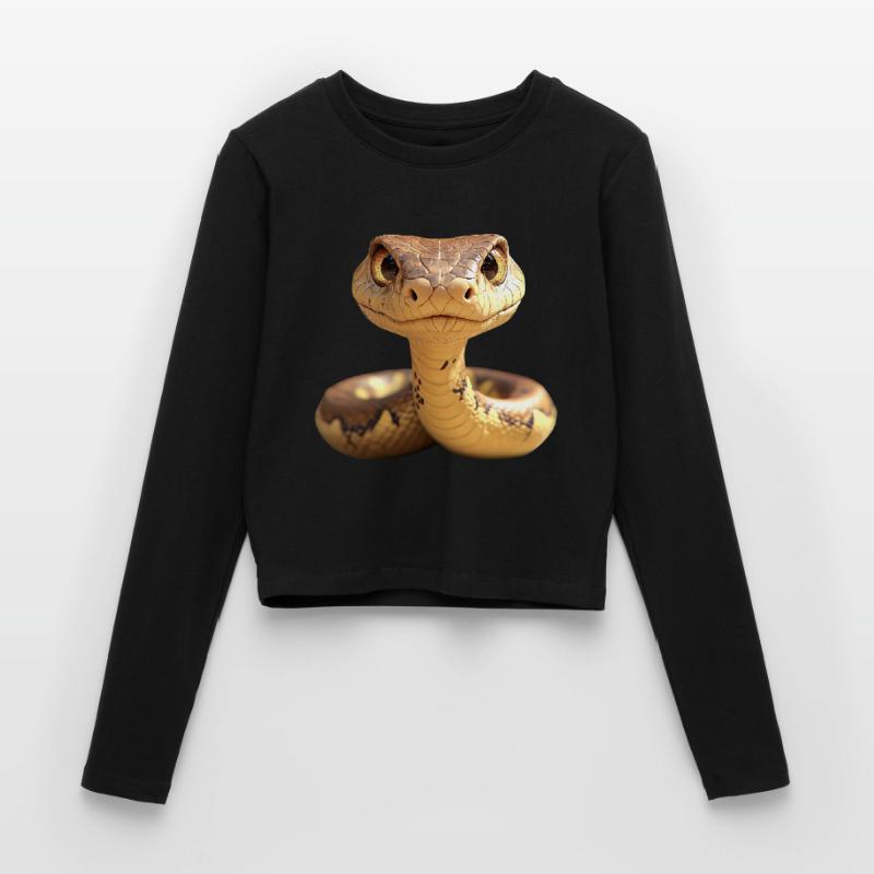 Serpent Python Cobra Mamba Serpent à sonnettes Serpent Manches longues slim fit Femme