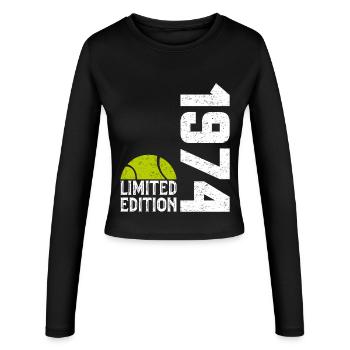 50th Anniversary 1974 Limited Edition Tennis - Women's Slim Fit Longsleeve - black - Front - AI Model Female 172 light (172cm)