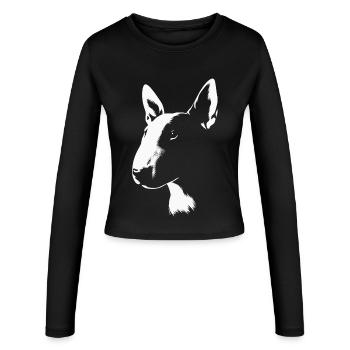 Bull Terrier Un design saisissant pour les amoureux des chiens - Manches longues slim fit Femme - noir - Devant - AI Model Female 172 light (172cm)