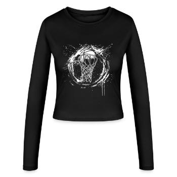 Panier de basket - Manches longues slim fit Femme - noir - Devant - AI Model Female 172 light (172cm)