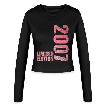 Édition Limitée 2007 18ème Cadeau d’Anniversaire - Manches longues slim fit Femme - noir - Devant - AI Model Female 172 light (172cm)