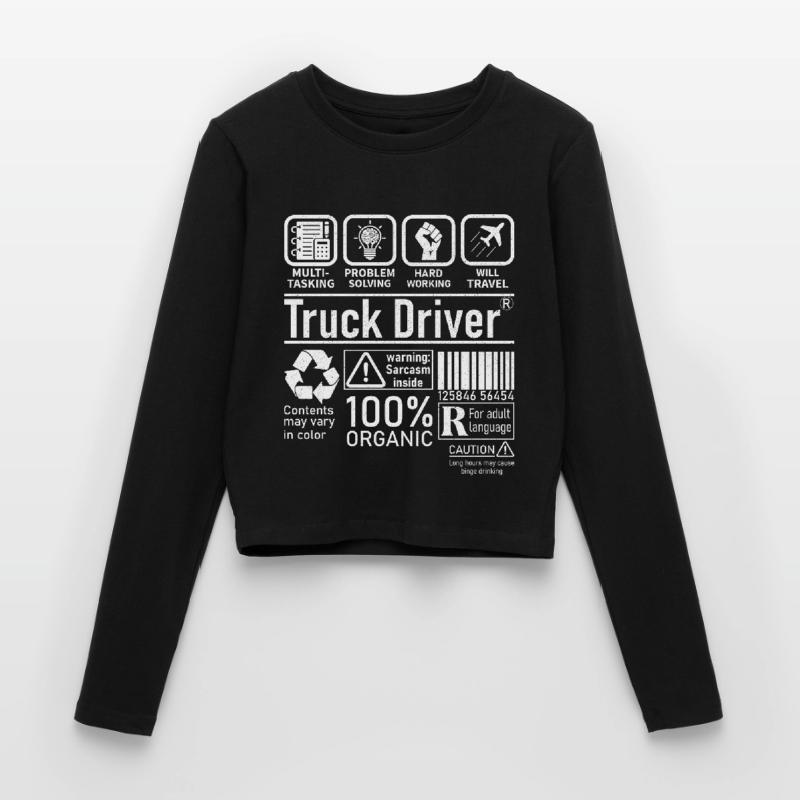 Truck Driver multi tasking problem solving Frauen Slim Fit Langarmshirt