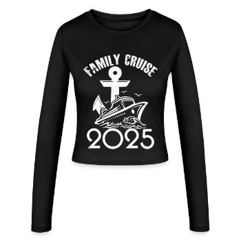 Croisière famille 2025 - Manches longues slim fit Femme - noir - Devant - AI Model Female 172 light (172cm)