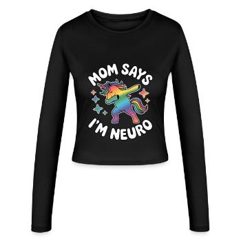 Neurodivers - Women's Slim Fit Longsleeve - black - Front - AI Model Female 172 light (172cm)