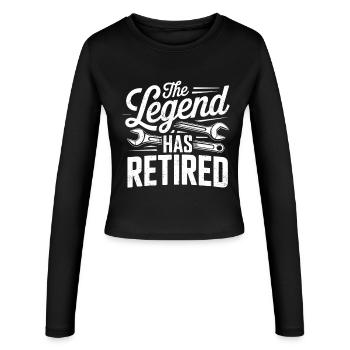 The Legend Has Finished Work Mechanic Retirement - Women's Slim Fit Longsleeve - black - Front - AI Model Female 172 light (172cm)