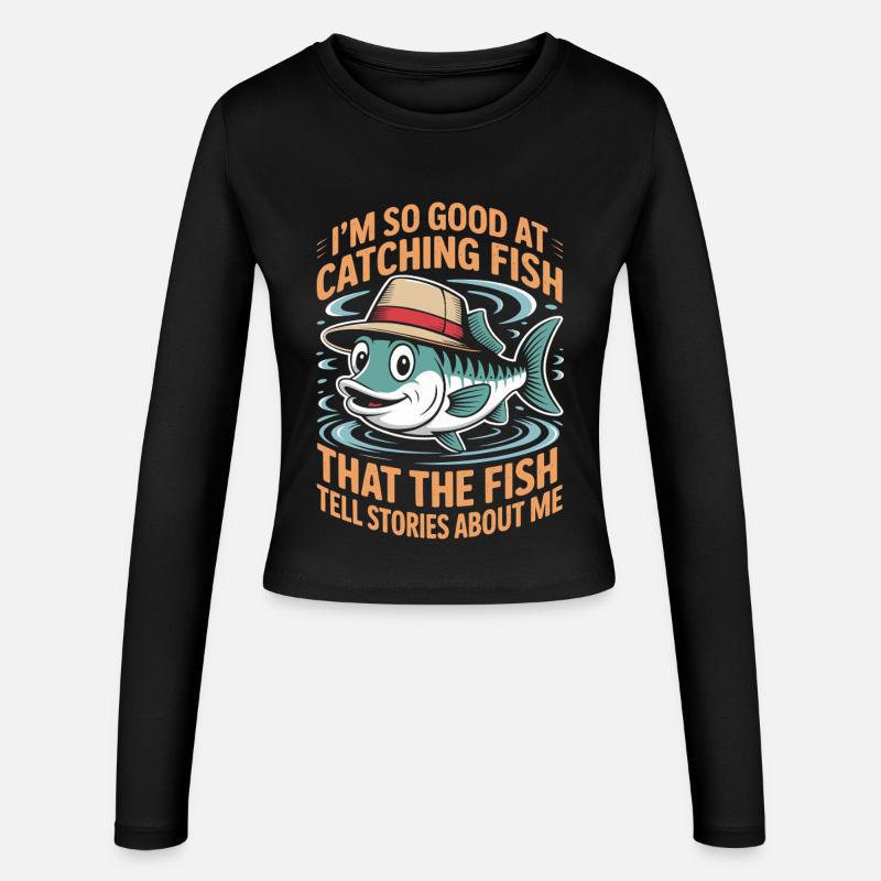 I'm so good at catching fish that the - Women's Slim Fit Longsleeve - black