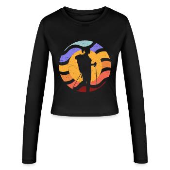 Silhouette de la caméra Sun Path - Manches longues slim fit Femme - noir - Devant - AI Model Female 172 light (172cm)