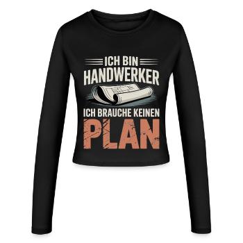I'm a craftsman, I don't need a plan - Women's Slim Fit Longsleeve - black - Front - AI Model Female 172 light (172cm)
