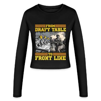 Militär Mechaniker - Frauen Slim Fit Langarmshirt - Schwarz - Vorne - AI Model Female 172 light (172cm)