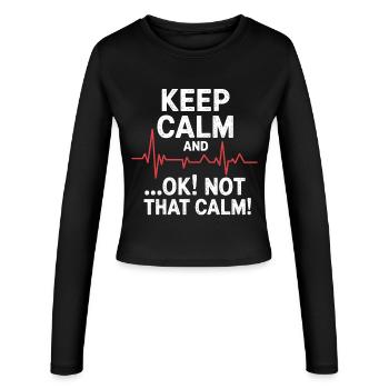 Pulse chaos heart rate motif - Women's Slim Fit Longsleeve - black - Front - AI Model Female 172 light (172cm)