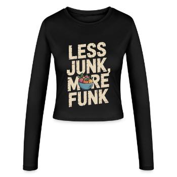 Nutritionniste Moins de malbouffe Plus de funk Coach nutritionnel - Manches longues slim fit Femme - noir - Devant - AI Model Female 172 light (172cm)