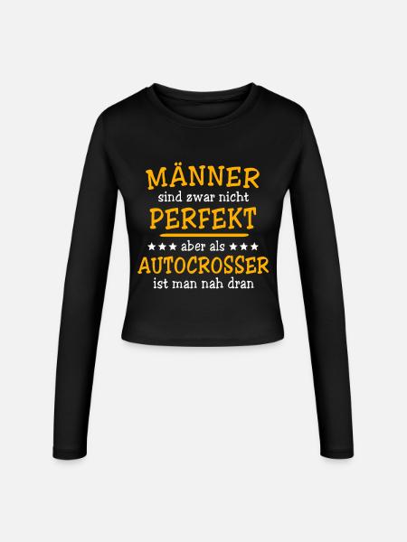 Autocrosser Autocross - Frauen Slim Fit Langarmshirt - Schwarz