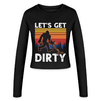Sasquatches Dirt Fishing Big Foot - Women's Slim Fit Longsleeve - black - Front - AI Model Female 172 light (172cm)
