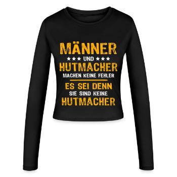 Hatter's Saying - Women's Slim Fit Longsleeve - black - Front - AI Model Female 172 light (172cm)
