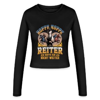 Hoppe Hoppe Reiter Y2K Bootleg - Women's Slim Fit Longsleeve - black - Front - AI Model Female 172 light (172cm)
