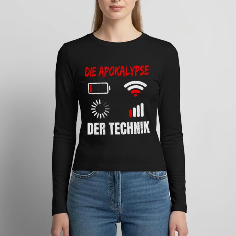 Coder L’APOCALYPSE DE LA TECHNOLOGIE DRÔLE Manches longues slim fit Femme