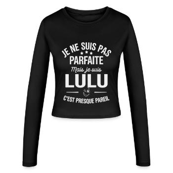 NOT PERFECT BUT lulu almost the same - Women's Slim Fit Longsleeve - black - Front - AI Model Female 172 light (172cm)