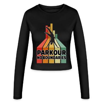 Parkour sans frontières - Manches longues slim fit Femme - noir - Devant - AI Model Female 172 light (172cm)