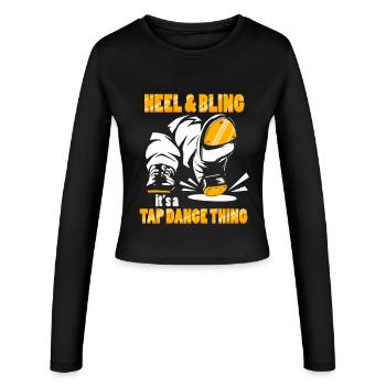 Stepptanz Stepptänzer Stepptänzerin Stepper - Frauen Slim Fit Langarmshirt - Schwarz - Vorne - AI Model Female 172 light (172cm)