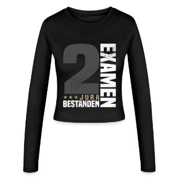 Congratulations 2nd Exam Law - Women's Slim Fit Longsleeve - black - Front - AI Model Female 172 light (172cm)