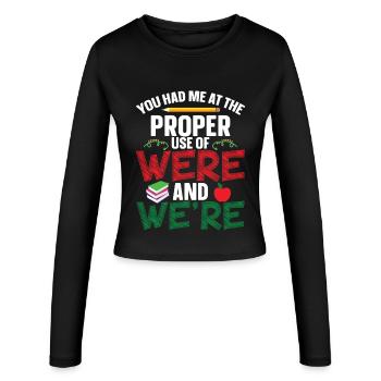 L’équipe d’ELA : Arts du langage anglais incontournable pour l’ELA - Manches longues slim fit Femme - noir - Devant - AI Model Female 172 light (172cm)