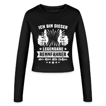 Racing Driver Legend - Women's Slim Fit Longsleeve - black - Front - AI Model Female 172 light (172cm)