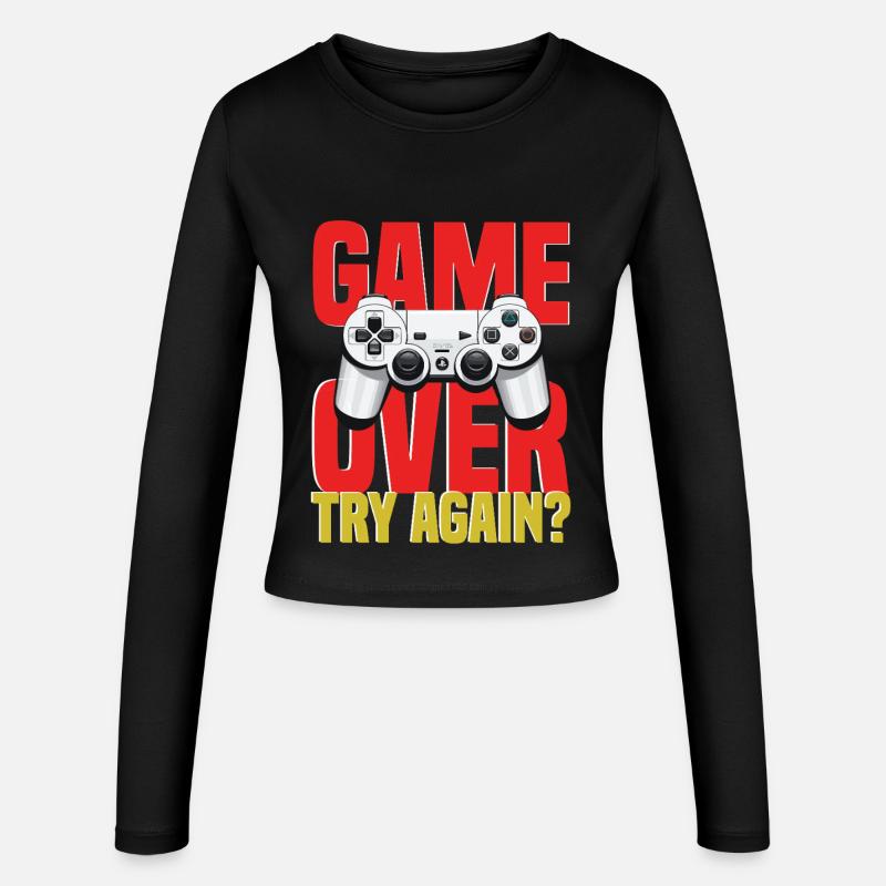 Playing Controller Motif - Women's Slim Fit Longsleeve - black
