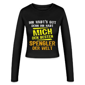 Don Spengler - Manches longues slim fit Femme - noir - Devant - AI Model Female 172 light (172cm)
