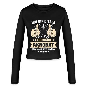 Dictons acrobates - Manches longues slim fit Femme - noir - Devant - AI Model Female 172 light (172cm)