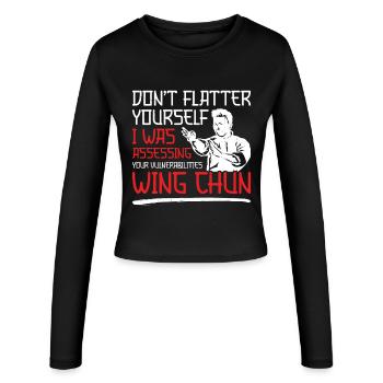Leçon de Kung Fu Girl Wing Chun Entraînement Wing Chun - Manches longues slim fit Femme - noir - Devant - AI Model Female 172 light (172cm)