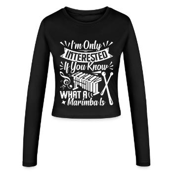 Marimbiste Musicien d’instruments de percussion - Manches longues slim fit Femme - noir - Devant - AI Model Female 172 light (172cm)