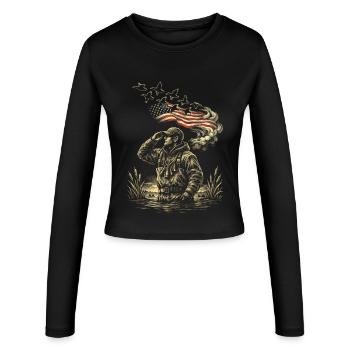 Tir au canard - Manches longues slim fit Femme - noir - Devant - AI Model Female 172 light (172cm)