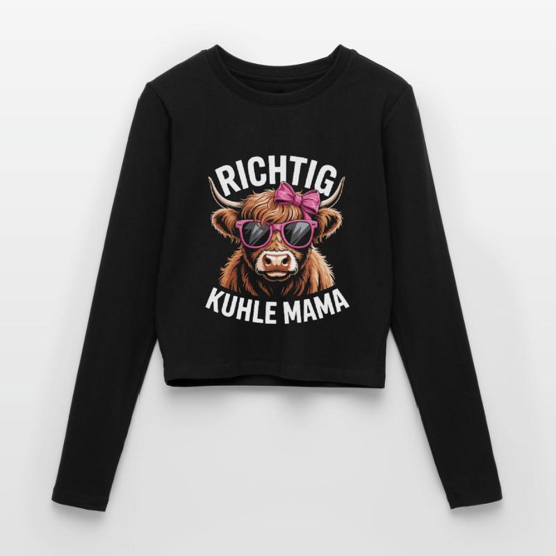 Muttertag Richtig Kuhle Mama - Beste Mutter Frauen Slim Fit Langarmshirt