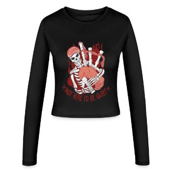 Bagpipes Bagpipers Not Here To Be Quiet - Women's Slim Fit Longsleeve - black - Front - AI Model Female 172 light (172cm)