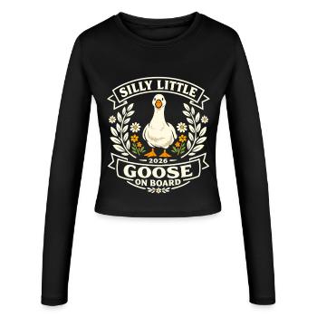 Silly Little Goose - Women's Slim Fit Longsleeve - black - Front - AI Model Female 172 light (172cm)