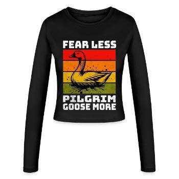 Pilgrim Goose Pilgrim Gans - Women's Slim Fit Longsleeve - black - Front - AI Model Female 172 light (172cm)