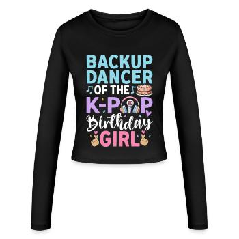Danseuse de soutien de The K Pop Birthday Girl - Manches longues slim fit Femme - noir - Devant - AI Model Female 172 light (172cm)