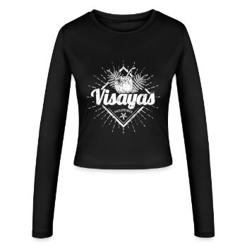 Visayas Philippinen mit Kokosnuss Filipino Design - Manches longues slim fit Femme - noir - Devant - AI Model Female 172 light (172cm)