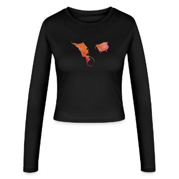 helgoland - Frauen Slim Fit Langarmshirt - Schwarz - Vorne - AI Model Female 172 light (172cm)