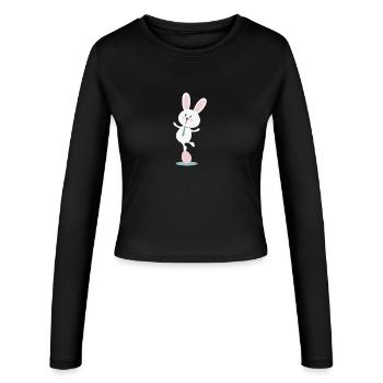 Énonciations anniversaire amis fête musique travail BFF - Manches longues slim fit Femme - noir - Devant - AI Model Female 172 light (172cm)
