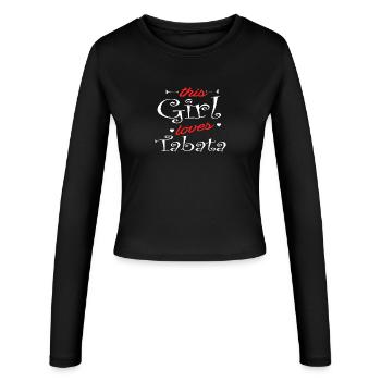 Entraînement par intervalles Tabata Hiit Cardio Stark Hakuna - Manches longues slim fit Femme - noir - Devant - AI Model Female 172 light (172cm)