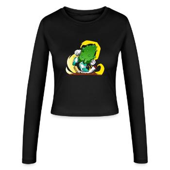 Smoke weed, not cigarettes - Women's Slim Fit Longsleeve - black - Front - AI Model Female 172 light (172cm)