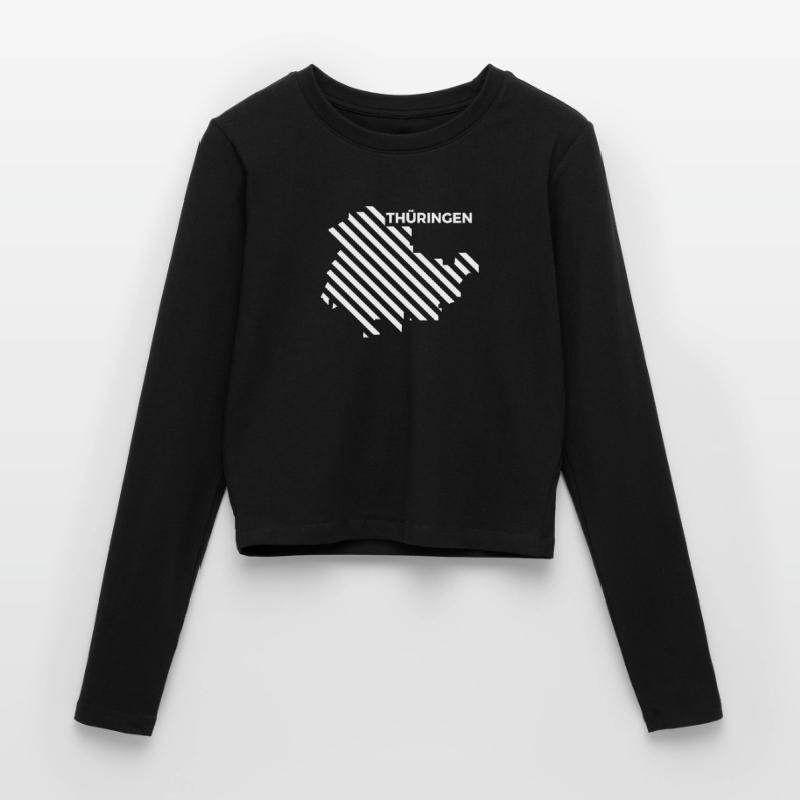 Thuringia Map Women's Slim Fit Longsleeve